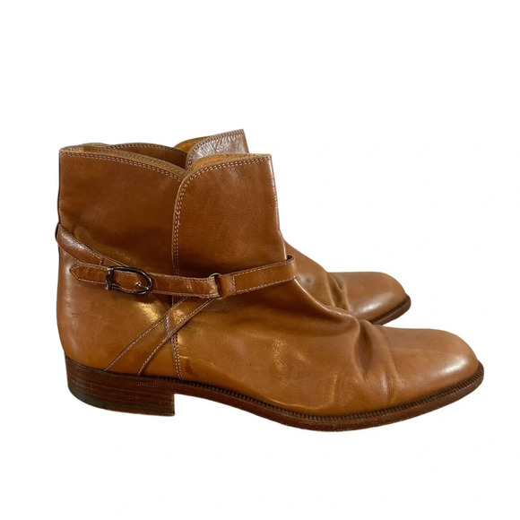 Gucci Men’s Leather Ankle Strap Boots - Picture 1 of 11